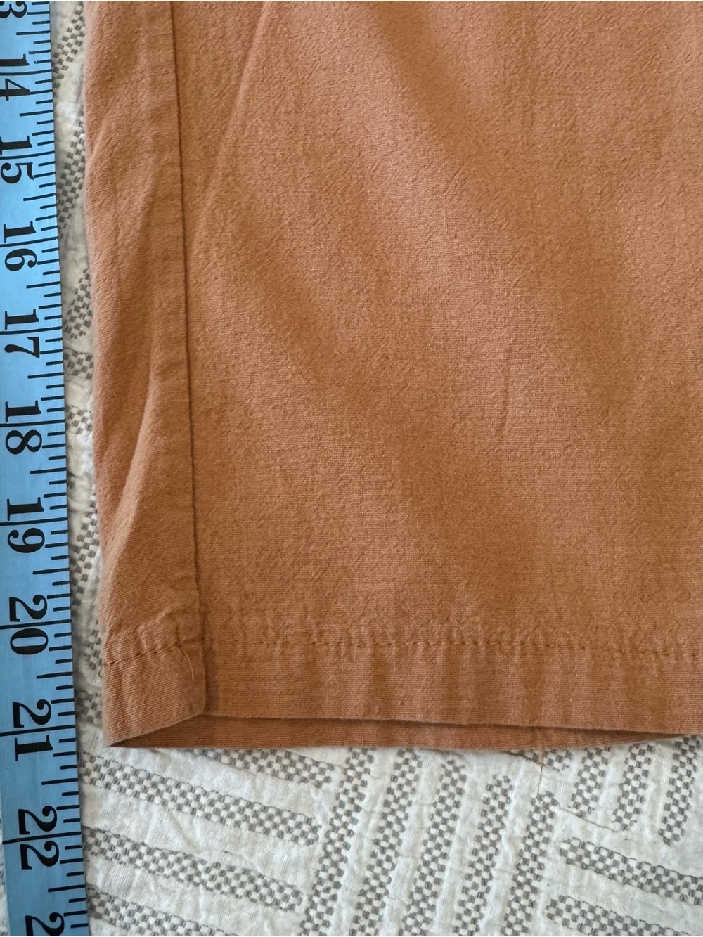 Brown Cotton Overalls Jumpsuit Small | Adjustable Tie Straps Pocket Romper Boho - Picture 8 of 8